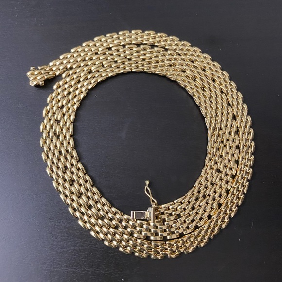 Jewelry - 18K Solid Gold Panther Link Chain Necklace
